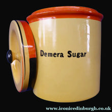 Load image into Gallery viewer, Rare Carlton Ware Large Art Deco Storage Jars 1930s Sunshine Yellow Geometic Pattern

