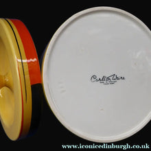 Load image into Gallery viewer, Rare Carlton Ware Large Art Deco Storage Jars 1930s Sunshine Yellow Geometic Pattern
