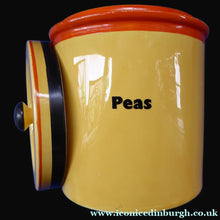 Load image into Gallery viewer, Rare Carlton Ware Large Art Deco Storage Jars 1930s Sunshine Yellow Geometic Pattern
