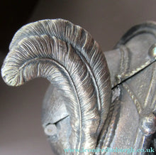 Load image into Gallery viewer, Antique Silver Plate Inkwell. Young Austrian Boy Wearing a Hat with Large Feather  
