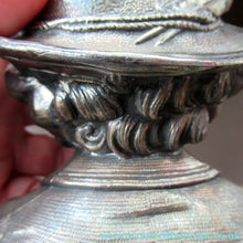 Load image into Gallery viewer, Antique Silver Plate Inkwell. Young Austrian Boy Wearing a Hat with Large Feather  
