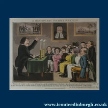 Load image into Gallery viewer, Extremely Rare GEORGIAN Print Entitled "A Missionary Society Meeting". Published 1826
