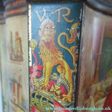 Load image into Gallery viewer, Antique Colman's Mustard Tin. Images of Queen Victoria, Transportation etc. c 1898
