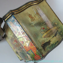 Load image into Gallery viewer, Antique Colman's Mustard Tin. Images of Queen Victoria, Transportation etc. c 1898
