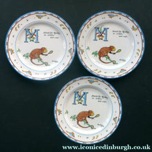 Load image into Gallery viewer, Extremely Rare Paragon Child's Tea or Side Plate. Animal Alphabet Series. "M" stands for Monkey
