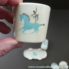 Load image into Gallery viewer, Fabulous 1950s Beswick CIRCUS PATTERN Ceramic Cruet Set and Stand
