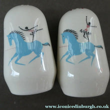 Load image into Gallery viewer, Fabulous 1950s Beswick CIRCUS PATTERN Ceramic Cruet Set and Stand
