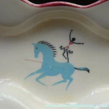 Load image into Gallery viewer, Fabulous 1950s Beswick CIRCUS PATTERN Ceramic Cruet Set and Stand
