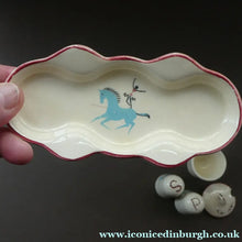 Load image into Gallery viewer, Fabulous 1950s Beswick CIRCUS PATTERN Ceramic Cruet Set and Stand
