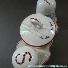 Load image into Gallery viewer, Fabulous 1950s Beswick CIRCUS PATTERN Ceramic Cruet Set and Stand
