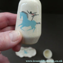 Load image into Gallery viewer, Fabulous 1950s Beswick CIRCUS PATTERN Ceramic Cruet Set and Stand
