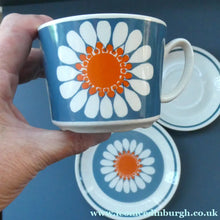 Load image into Gallery viewer, 1970s DAISY Turi Design TRIO (Cup, Saucer and Side Plate). Daisy Pattern for Figgjo Flint, Norway
