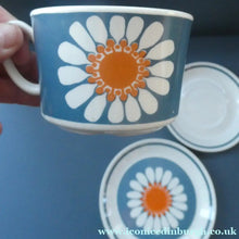 Load image into Gallery viewer, 1970s DAISY Turi Design TRIO (Cup, Saucer and Side Plate). Daisy Pattern for Figgjo Flint, Norway
