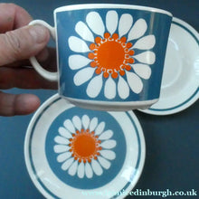 Load image into Gallery viewer, 1970s DAISY Turi Design TRIO (Cup, Saucer and Side Plate). Daisy Pattern for Figgjo Flint, Norway
