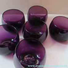 Load image into Gallery viewer, 19th Century Amethyst or Purple Hand Blown Glass Finger Bowl c 1830
