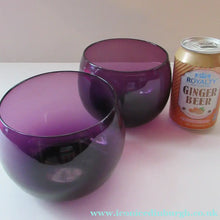 Load image into Gallery viewer, 19th Century Amethyst or Purple Hand Blown Glass Finger Bowl c 1830
