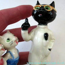 Load image into Gallery viewer, 1950s 1960s Goebel Comical Cats Doctor or Dentist with Patients Alert Staehle

