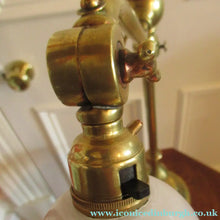 Load image into Gallery viewer, Antique Brass GEC Desk Lamp Pump Lamp Rewired
