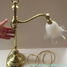 Load image into Gallery viewer, Antique Brass GEC Desk Lamp Pump Lamp Rewired
