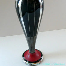 Load image into Gallery viewer,  FRENCH Art Deco HEM Black Glass Vase by Michel Herman : 10 3/4 inches

