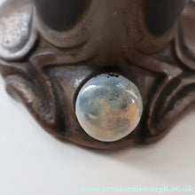Load image into Gallery viewer, Fabulous LARGE 1900s Antique BRETBY ’Copperette’ Art Nouveau Vase with Jewelled Cabochons - British Ceramics
