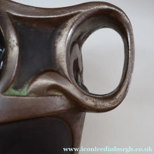 Load image into Gallery viewer, Fabulous LARGE 1900s Antique BRETBY ’Copperette’ Art Nouveau Vase with Jewelled Cabochons - British Ceramics
