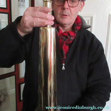 Load image into Gallery viewer, FABULOUS Substantial Vintage Late 1960s / Early 1970s Skyscraper Gold-Tone Metal Table Lamp - Vintage Table Lamp
