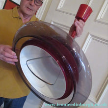 Load image into Gallery viewer, Vintage 1960s Italian Space Age Flying Saucer Pull Down LIght Shade
