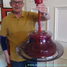 Load image into Gallery viewer, Vintage 1960s Italian Space Age Flying Saucer Pull Down LIght Shade
