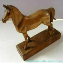 Load image into Gallery viewer, FAUST LANG (1887 - 1983) Rare Carved Miniature Figure of a Horse. Incised signature on the base - Wooden Sculpture
