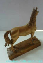 Load image into Gallery viewer, FAUST LANG (1887 - 1983) Rare Carved Miniature Figure of a Horse. Incised signature on the base - Wooden Sculpture
