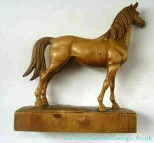 Load image into Gallery viewer, FAUST LANG (1887 - 1983) Rare Carved Miniature Figure of a Horse. Incised signature on the base - Wooden Sculpture
