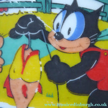 Load image into Gallery viewer, FELIX the CAT Shallow Bowl. RARE Vintage 1960s German Wintering Pottery Dish
