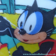 Load image into Gallery viewer, FELIX the CAT Shallow Bowl. RARE Vintage 1960s German Wintering Pottery Dish

