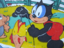 Load image into Gallery viewer, FELIX the CAT Shallow Bowl. RARE Vintage 1960s German Wintering Pottery Dish

