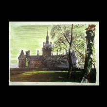 Load image into Gallery viewer, Edwin La Dell (1914 - 1970). 1960s Limited Edition Colour Lithograph: FETTES COLLEGE, EDINBURGH. Signed in pencil
