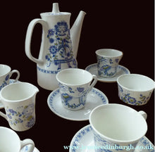 Load image into Gallery viewer, FIGGJO FLINT 1960s Norwegian Turi LOTTE Complete Coffee Set. Pot, Milk and Sugar, Six Cups and Saucers
