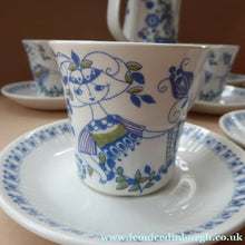 Load image into Gallery viewer, FIGGJO FLINT 1960s Norwegian Turi LOTTE Complete Coffee Set. Pot, Milk and Sugar, Six Cups and Saucers
