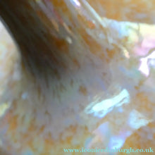 Load image into Gallery viewer, Fine 1930s RUSKIN POTTERY Candlestick with Yellow and Pale Blue Lustre Glazes
