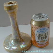 Load image into Gallery viewer, Fine 1930s RUSKIN POTTERY Candlestick with Yellow and Pale Blue Lustre Glazes

