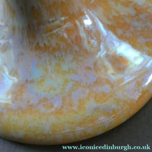 Load image into Gallery viewer, Fine 1930s RUSKIN POTTERY Candlestick with Yellow and Pale Blue Lustre Glazes
