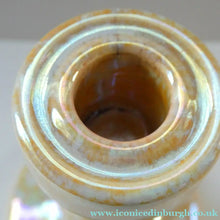 Load image into Gallery viewer, Fine 1930s RUSKIN POTTERY Candlestick with Yellow and Pale Blue Lustre Glazes
