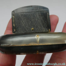 Load image into Gallery viewer, Fine Antique GEORGIAN Scottish Cow Horn Snuff Box with Hinged Lid
