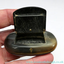 Load image into Gallery viewer, Fine Antique GEORGIAN Scottish Cow Horn Snuff Box with Hinged Lid
