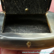 Load image into Gallery viewer, Fine Antique GEORGIAN Scottish Cow Horn Snuff Box with Hinged Lid
