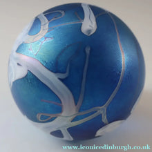 Load image into Gallery viewer, Fine GLASFORM Paperweight by John Ditchfield with Iridescent Finish and Decorative Trails
