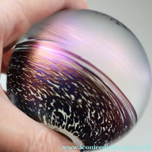 Load image into Gallery viewer, Fine GLASFORM Paperweight by John Ditchfield with Iridescent Finish and Landscape Imagery
