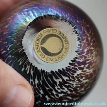 Load image into Gallery viewer, Fine GLASFORM Paperweight by John Ditchfield with Iridescent Finish and Landscape Imagery
