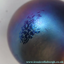 Load image into Gallery viewer, Fine GLASFORM Paperweight by John Ditchfield with Iridescent Finish and Landscape Imagery
