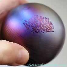 Load image into Gallery viewer, Fine GLASFORM Paperweight by John Ditchfield with Iridescent Finish and Landscape Imagery
